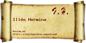 Illés Hermina névjegykártya