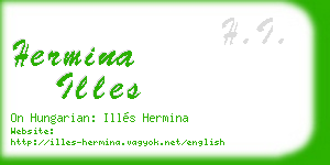 hermina illes business card
